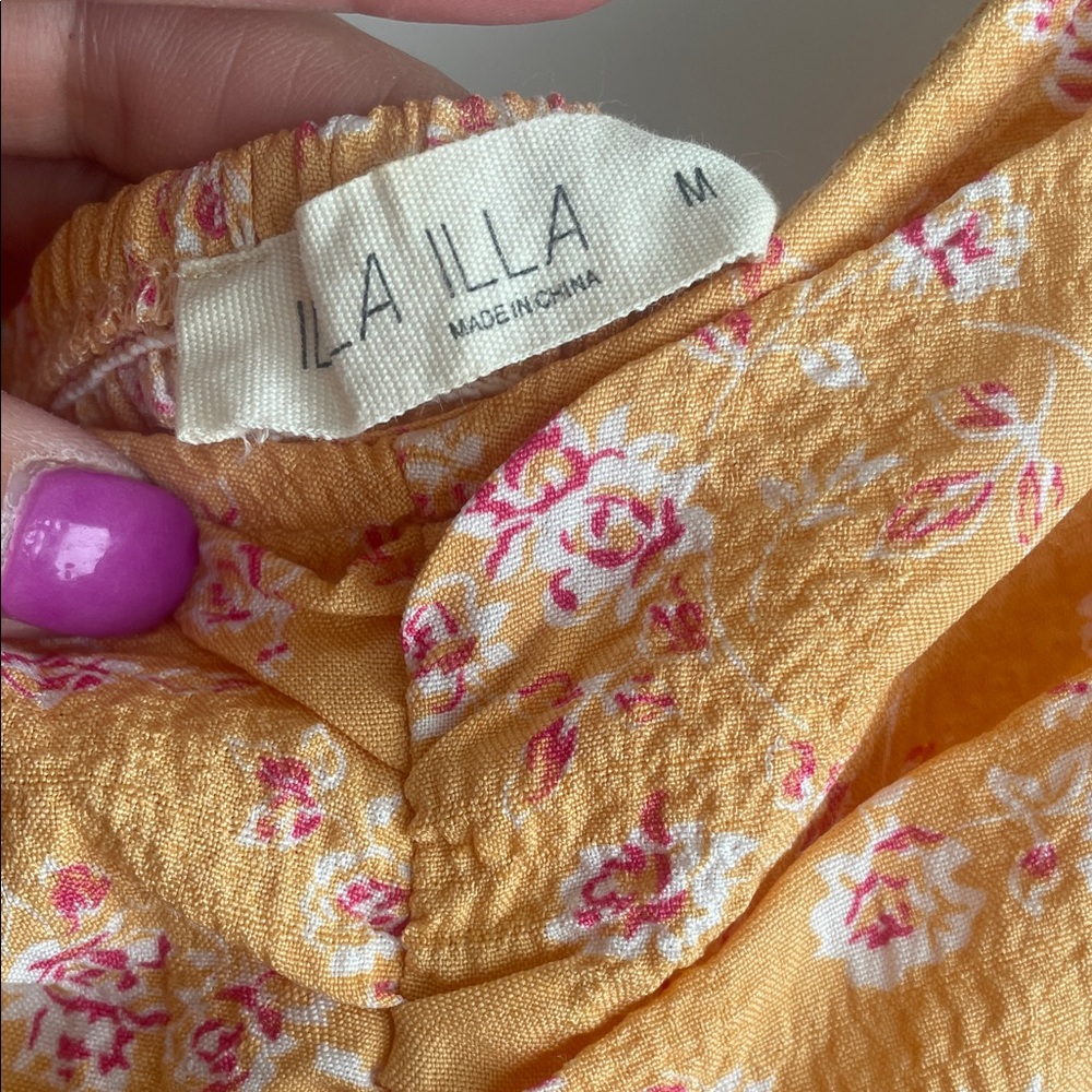 ILLA ILLA Floral Yellow Mini Dress - Picture 4 of 5